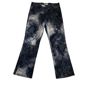 Custom bleach dye flared Uomo Collection Men’s Gold Dark Jeans Made In Italy